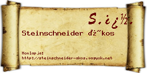 Steinschneider Ákos névjegykártya